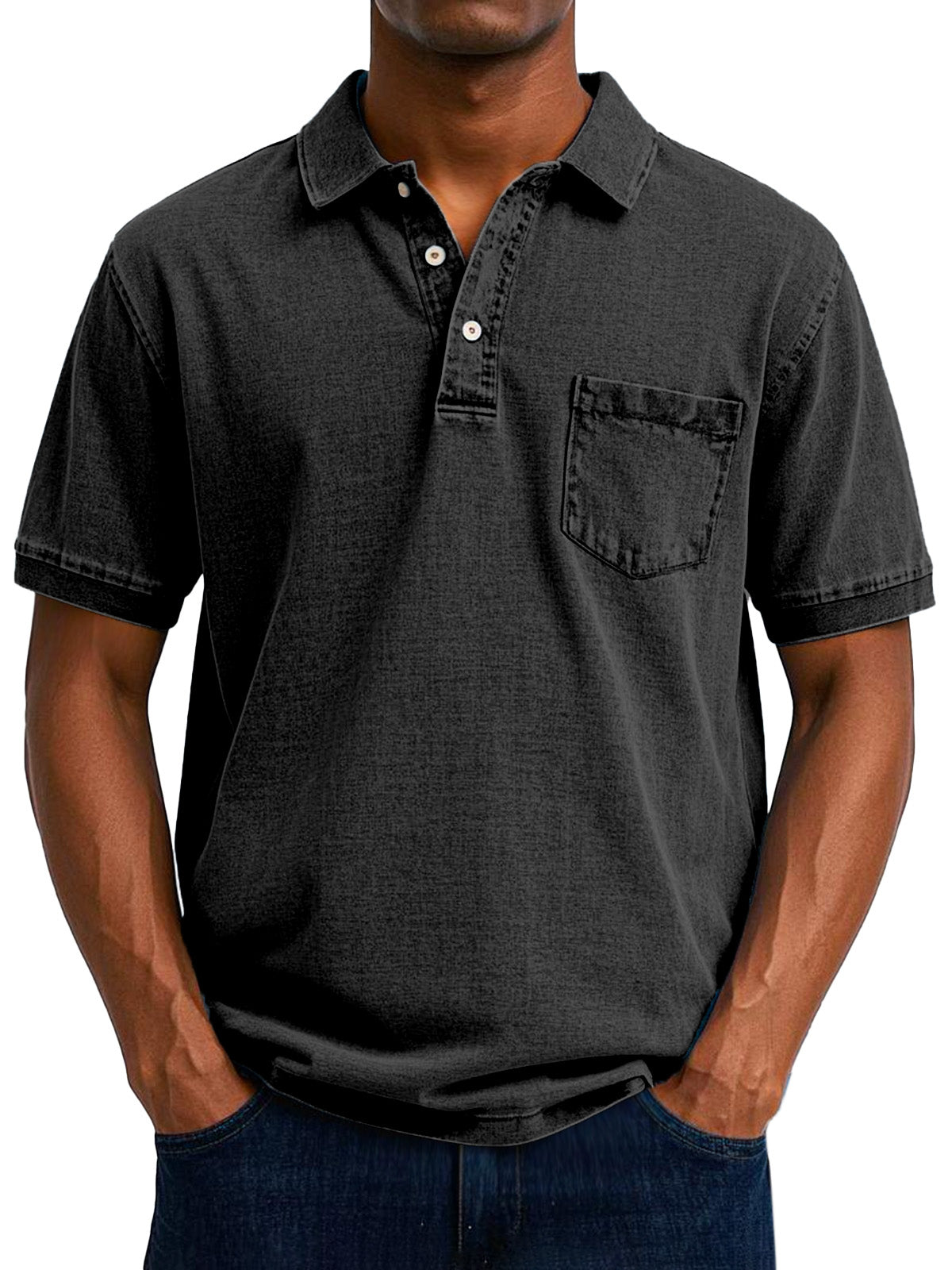 Maxim™  Vintage casual poloshirt voor heren