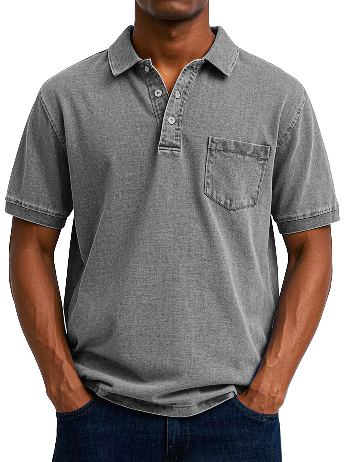 Maxim™  Vintage casual poloshirt voor heren