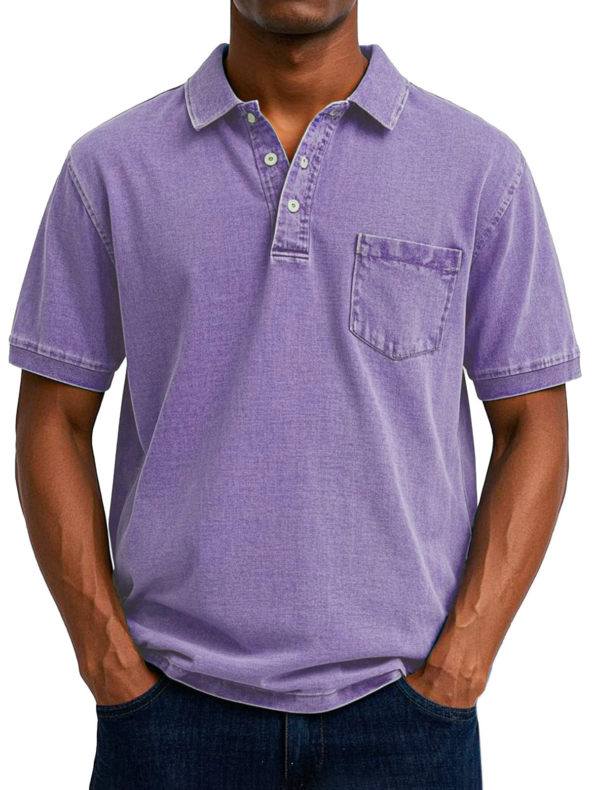 Maxim™  Vintage casual poloshirt voor heren