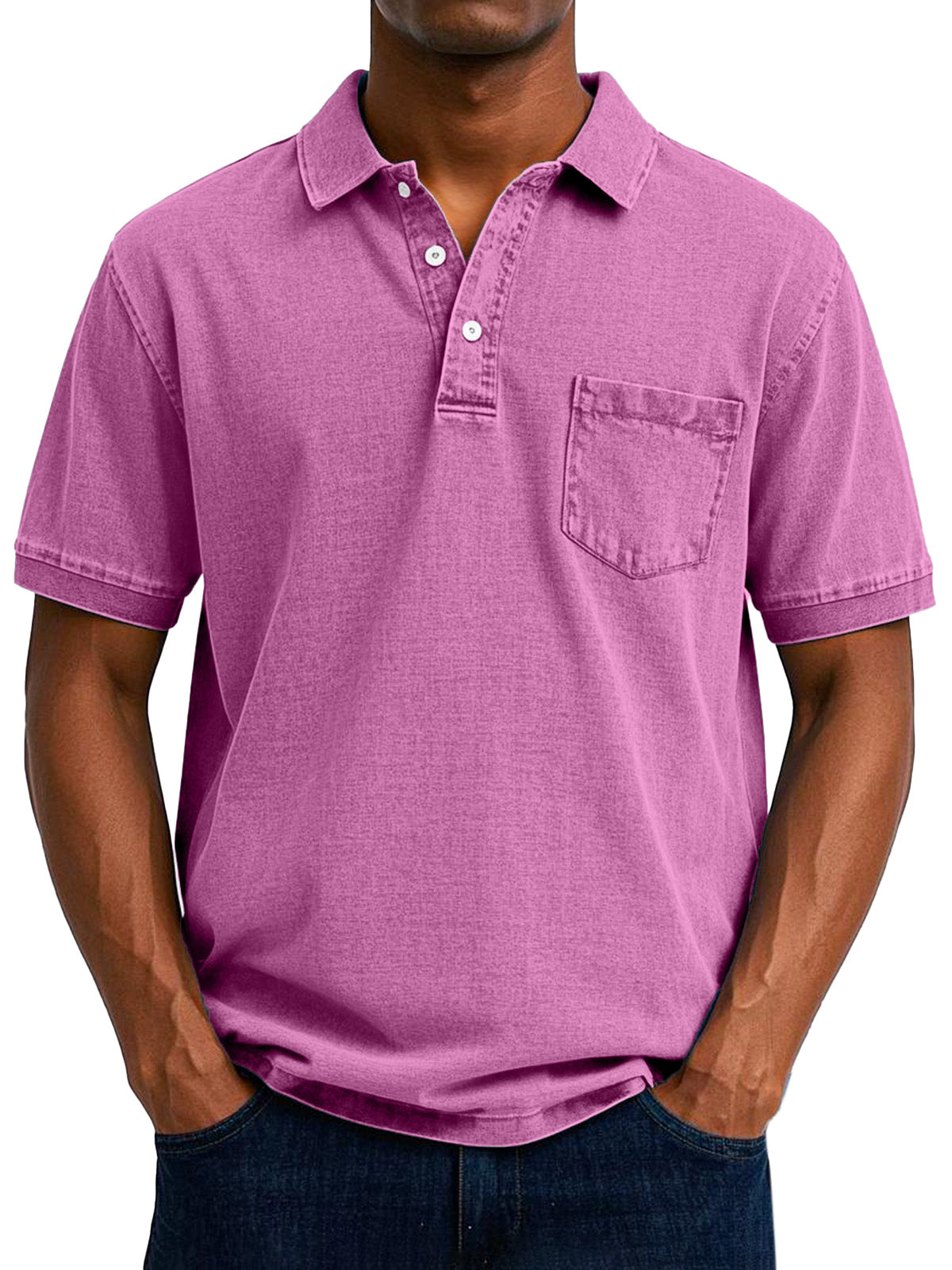 Maxim™  Vintage casual poloshirt voor heren