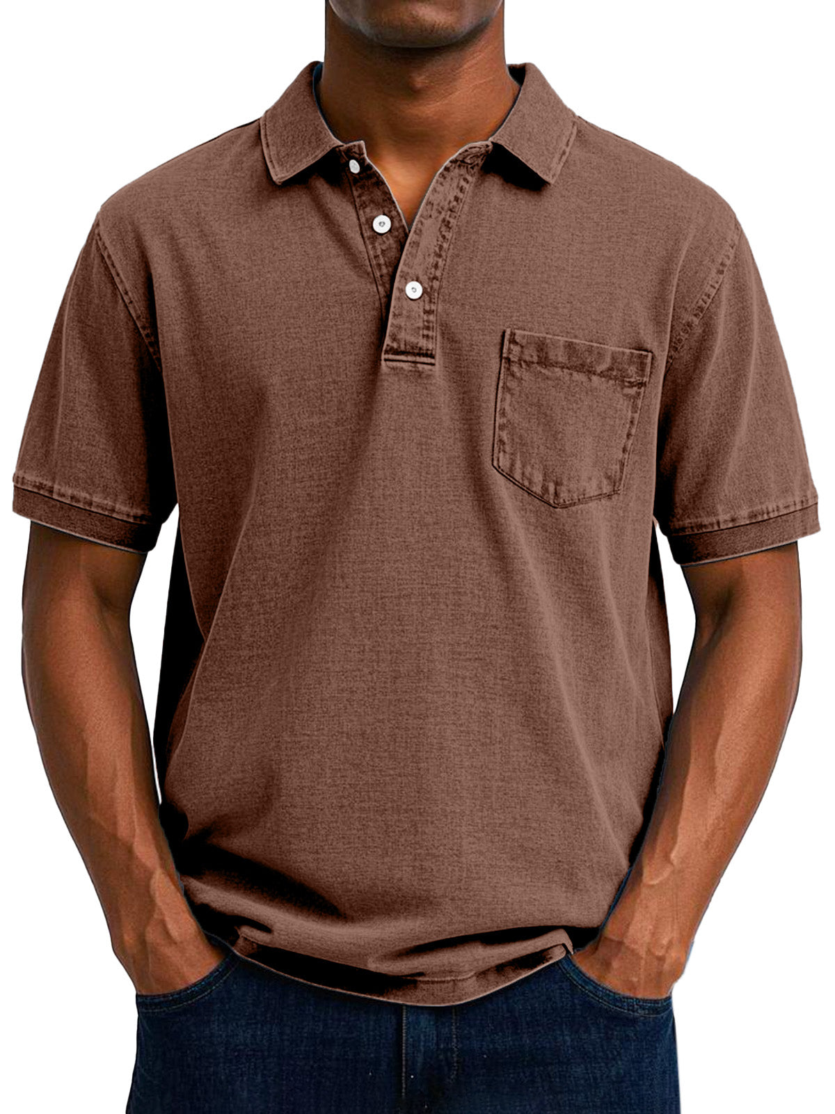 Maxim™  Vintage casual poloshirt voor heren