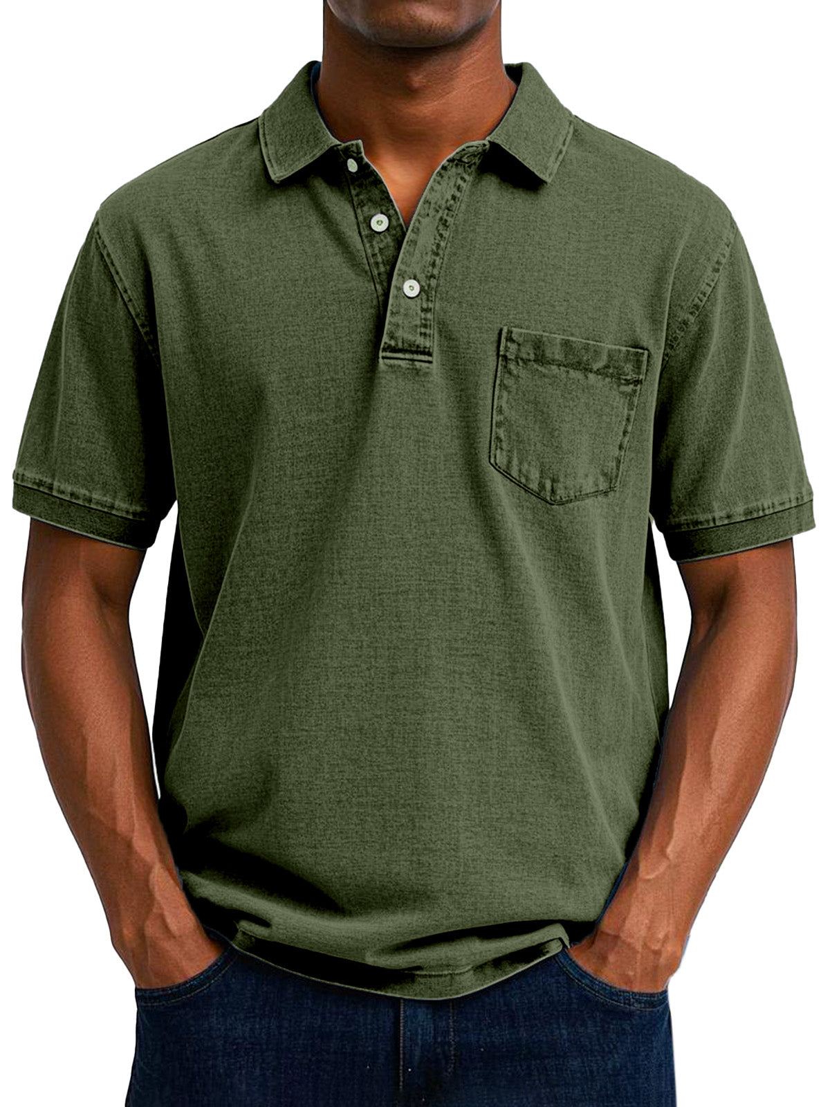 Maxim™  Vintage casual poloshirt voor heren