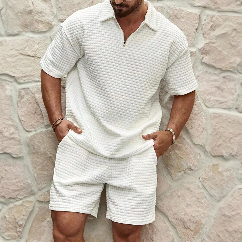 Lieuwe | Luxe zomerset voor heren: polo + shorts