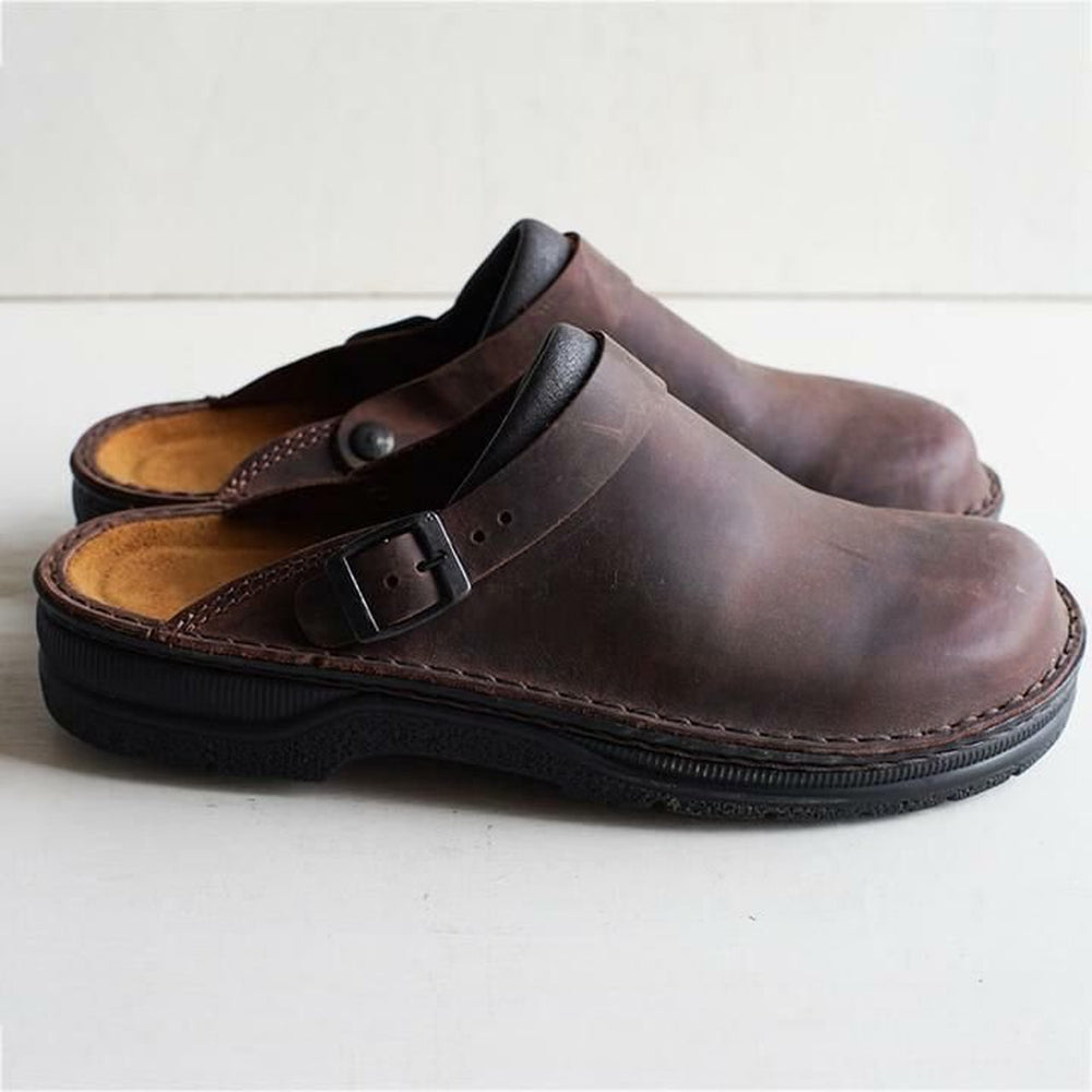 Elco | Heren Leren Pantoffels
